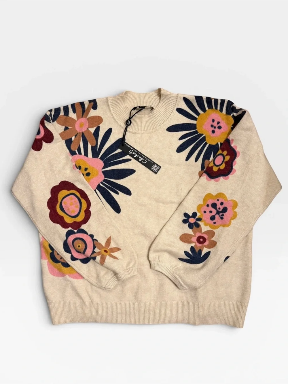 NWT Charlie B Floral Sweater - Picture 2 of 8